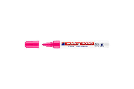 Supertrend 4095 Kara Tahta ve Cam için Likit Tebeşir Kalemi 3 mm Yuvarlak Uç FOSFORLU PEMBE