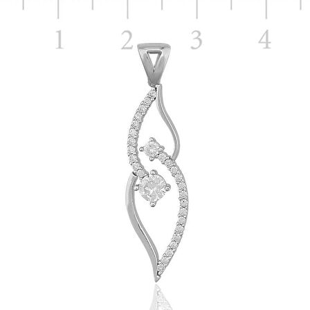 Supertrend Gümüş Tek Taş Kadın Kolye