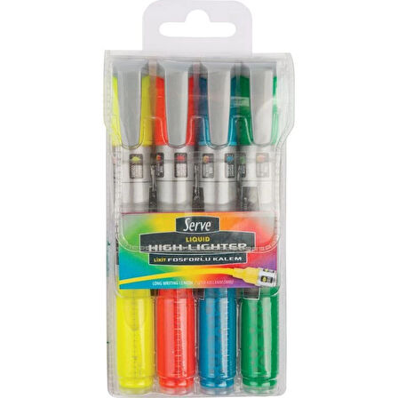 Supertrend Liquid Highlighter Sıvı Mürekkepli Fosforlu Kalem Seti 4 RENK SET B