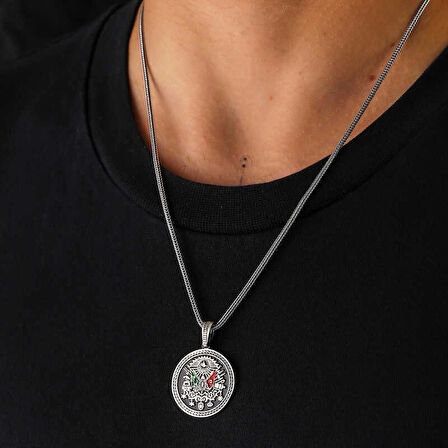 Supertrend Gümüş Osmanlı Armalı Erkek Kolye