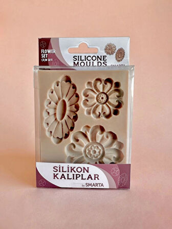 Supertrend Silicone Moulds Silikon Epoksi ve Polimer Kil Kalıbı FLOWER SET