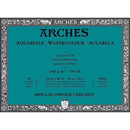 Supertrend Sulu Boya Defteri Blok Soğuk Baskı - Orta Doku 640 gr. 26x36 cm. 10 Yaprak