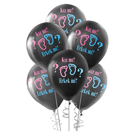 Cinsiyet Partisi Baskılı Balon 12"