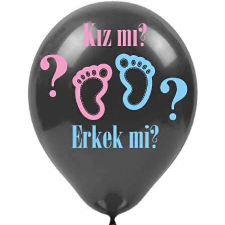 Cinsiyet Partisi Baskılı Balon 12"