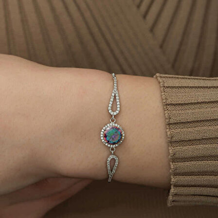 Supertrend Gümüş Mistik Topaz Bileklik