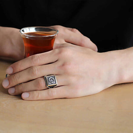 Supertrend Gümüş Türk Bayrağı Ay Yıldız Erkek Yüzük