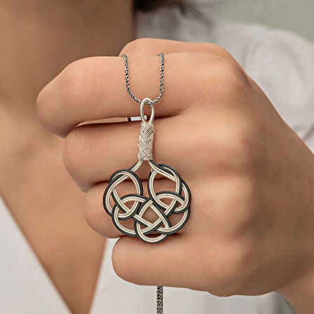 Supertrend Gümüş Kazaziye Örgü Kadın Kolye