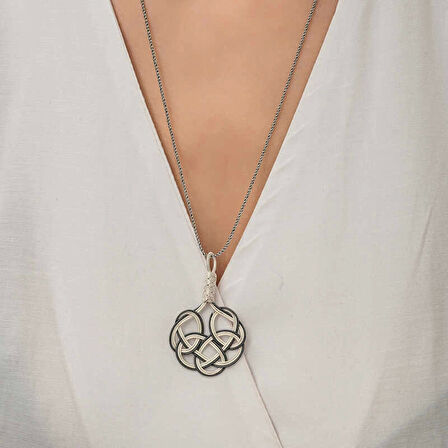 Supertrend Gümüş Kazaziye Örgü Kadın Kolye