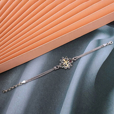 Supertrend Gümüş Elif Vav Otantik Kadın Bileklik