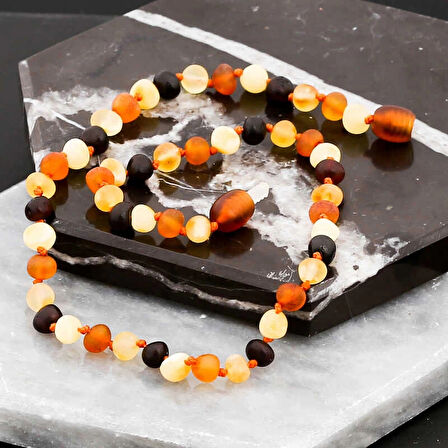 Supertrend Bebek Damla Kehribar Diş Kolye