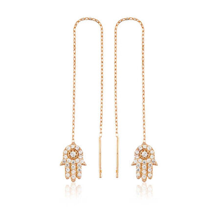 Supertrend Gümüş Zincirli Fatma Ana Eli Küpe