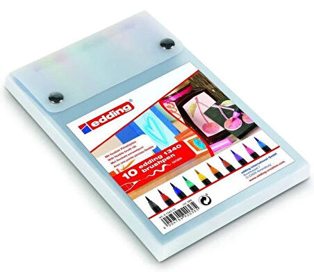 Supertrend 1340 Brushpen Fırça Uçlu Kalem Seti 10 Renk Plastik Kutu