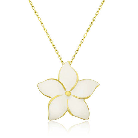 Supertrend Gümüş Gold Yasemin Çiçeği Kadın Kolye