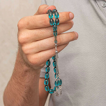 Supertrend Gümüş Püsküllü Ateş Kehribar Tesbih