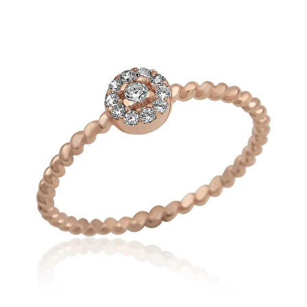 Supertrend Gümüş Rose Zirkon Taşlı Kadın Yüzük