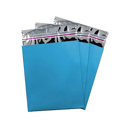 Mavi Lüks Metalize Poşet 12x17