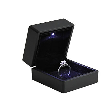 Supertrend Işıklı Siyah Renk Yüzük Kutusu