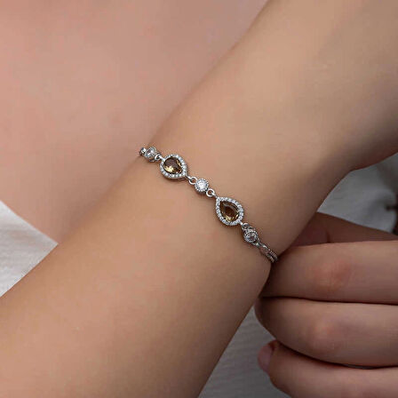 Supertrend ​gümüş Damla Zultanit Taşlı Kadın Bileklik