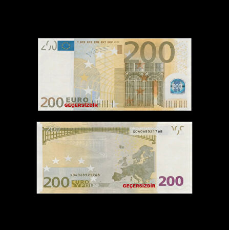 Oyuncak Kağıt Para 200 Euro