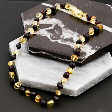 Supertrend Bebek Damla Kehribar Diş Kolye