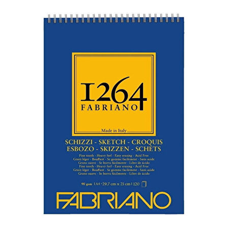 Supertrend 1264 Sketch Paper Üstten Spiralli Eskiz Çizim Defteri 90 gr. A4 120 yaprak