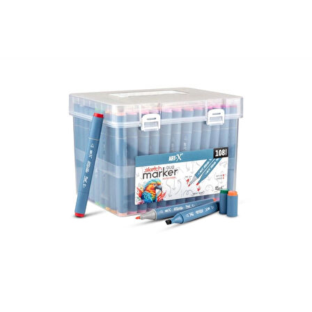 Supertrend Supertrend Sketch Marker Duo Çift Uçlu Marker Kalem Seti 108 Renk