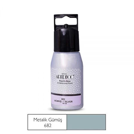 Supertrend Metalik Boyutlu Boya 60 ml. 682 GÜMÜŞ