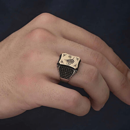 Supertrend Gümüş Osmanlı Tuğralı Erkek Yüzük