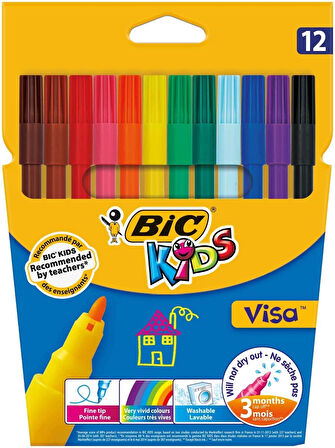 Supertrend Kids Visa Keçeli Boya Kalemi 12 Renk