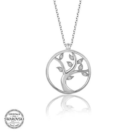Supertrend ' Taşlı Gümüş Hayat Ağacı Kadın Kolye