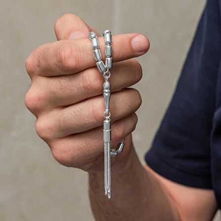 Supertrend Gümüş Kapsül Kesim Erkek Tesbih