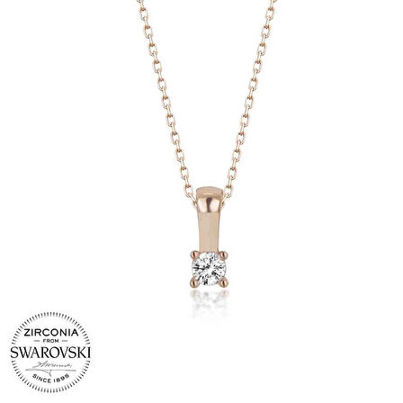 Supertrend Swa Taşlı Gümüş Tektaş Kadın Kolye