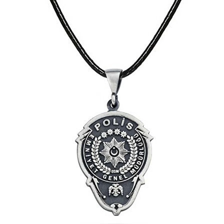 Supertrend Gümüş Emniyet Teşkilatı Polis Armalı Kolye