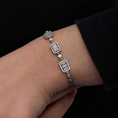 Supertrend ​gümüş Baget Taşlı Kadın Bileklik