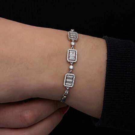 Supertrend ​gümüş Baget Taşlı Kadın Bileklik