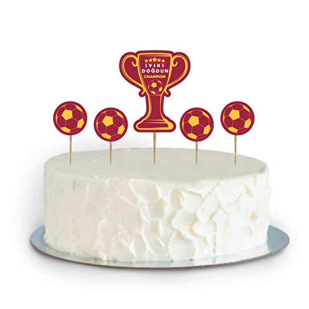 Champion Sarı Kırmızı Cupcake Süsü