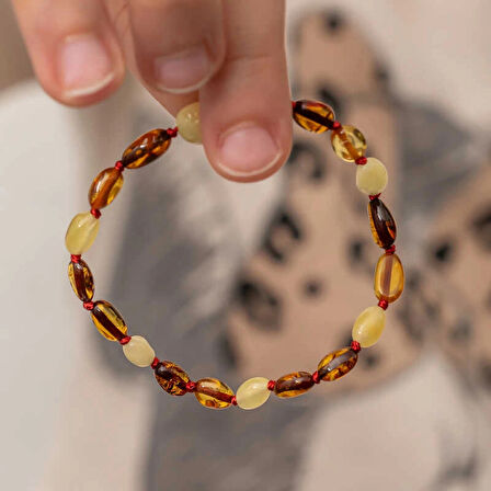 Supertrend Bebek Damla Kehribar Bileklik