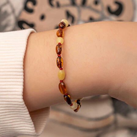 Supertrend Bebek Damla Kehribar Bileklik