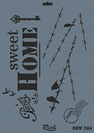 Supertrend Stencil Boyama Şablonu 25x35 cm. NEW-284