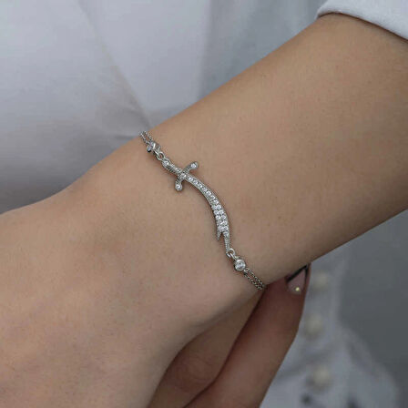 Supertrend Gümüş Zülfikar Kılıcı Kadın Bileklik