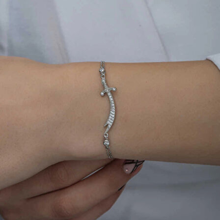 Supertrend Gümüş Zülfikar Kılıcı Kadın Bileklik