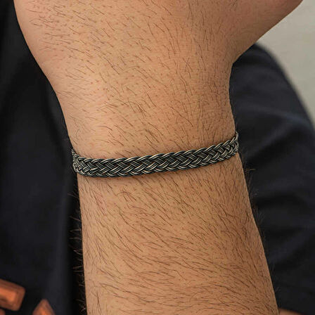 Supertrend Gümüş Kazaziye Örgü Bileklik