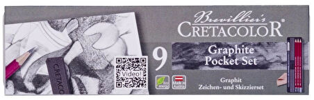 Supertrend Graphite Pocket Set Karakalem Eskiz Çizim Seti Metal Kutu 9 Parça