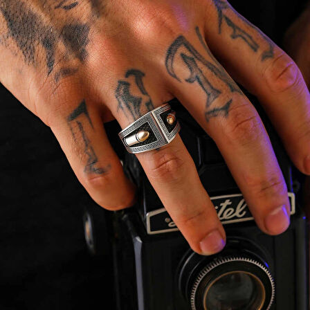 Supertrend ​gümüş Mermi Motifli Erkek Yüzük