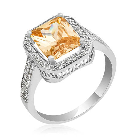 Supertrend Gümüş Baget Kare Kadın Yüzük