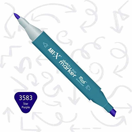 Supertrend Supertrend Sketch Marker Duo Çift Uçlu Marker Kalem 3583 Star Purple