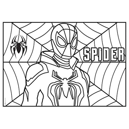 Spider Boyama Aktiviteli Parti Sunumu 8li