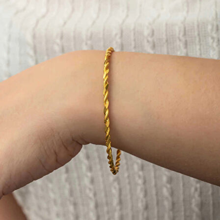 Supertrend Gümüş Gold İkili Burgu Kadın Bilezik