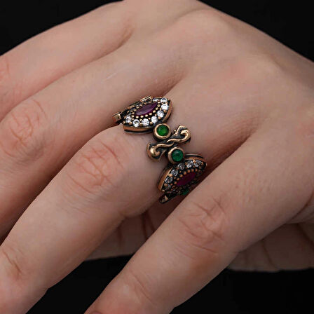 Supertrend Gümüş Ayarlanabilen Otantik Mekik Kadın Yüzük