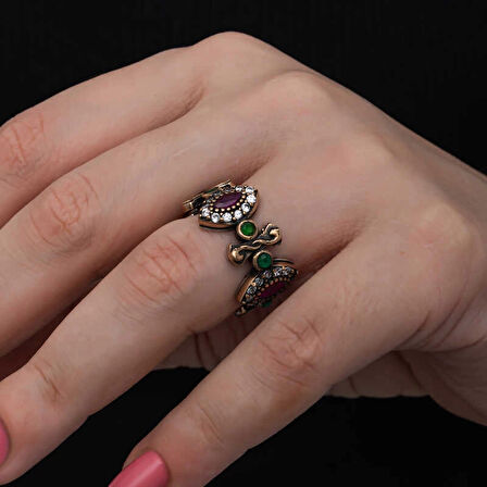 Supertrend Gümüş Ayarlanabilen Otantik Mekik Kadın Yüzük